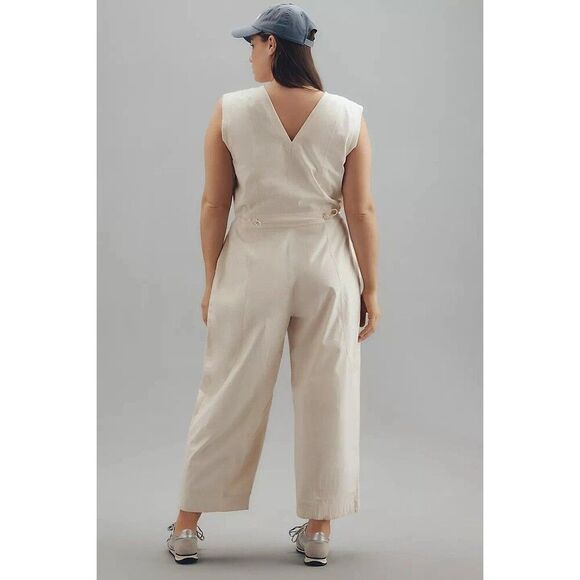 Daily Practice Anthropologie Soller Drawstring Jumpsuit Straight Leg XL 281876 - Picture 7 of 11